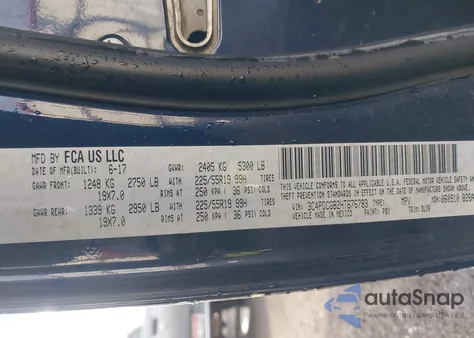 2017 Dodge Journey Crossroad Plus из США, поврежденный, VIN 3C4PDCGB2HT676783